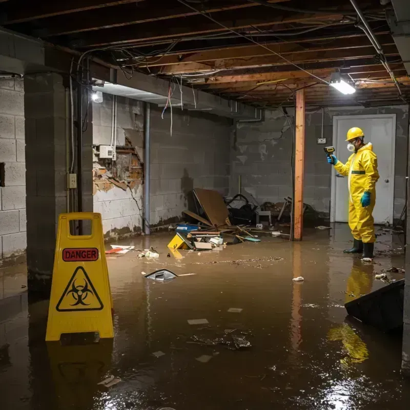 Flooded Basement Electrical Hazard in Hyden, KY Property